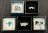 Group of (5) Fashion Rings