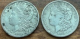 (2) 1921-S Morgan Silver Dollars