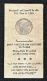 1964-D Kennedy Half Dollar on Cardboard Display