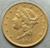 1894-S $20 Liberty Head Gold Double Eagle