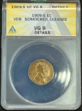 1909-S VDB Lincoln Wheat Cent - ANACS VG8 Details --- Key Coin!!!