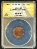 1903 Indian Head Cent - ANACS AU58 Details