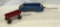 (2) SMALL TOY COASTER WAGONS - RED & BLUE