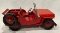 MARX WILLYS JEEP - RED - 11 INCHES LONG
