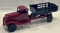 1920'S PRESSED STEEL RED & BLACK DUMP TRUCK - RESTORED