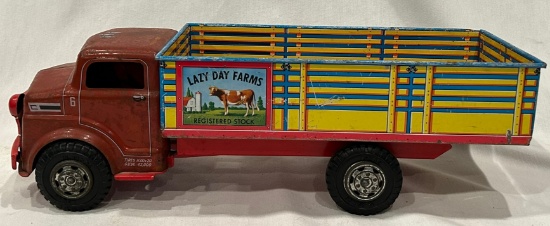 VINTAGE "MARX" LAZY DAY FARMS REGISTERED STOCK TRUCK