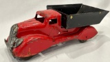 PRESSED STEEL TOY DUMP TRUCK - FROM THE 1930'S