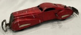 MARX RED PRESSED STEEL BUMPER CAR - 16 INCHES LONG