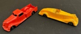 (2) METAL MASTERS CO. TOYS -- ORANGE CONVERTIBLE & RED TRUCK