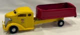 TURNER TOYS RED & YELLOW DUMP TRUCK - RESTORED