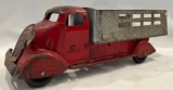 EARLY PRESSED STEEL STAKE TRUCK - 16 INCH LONG - MARX?