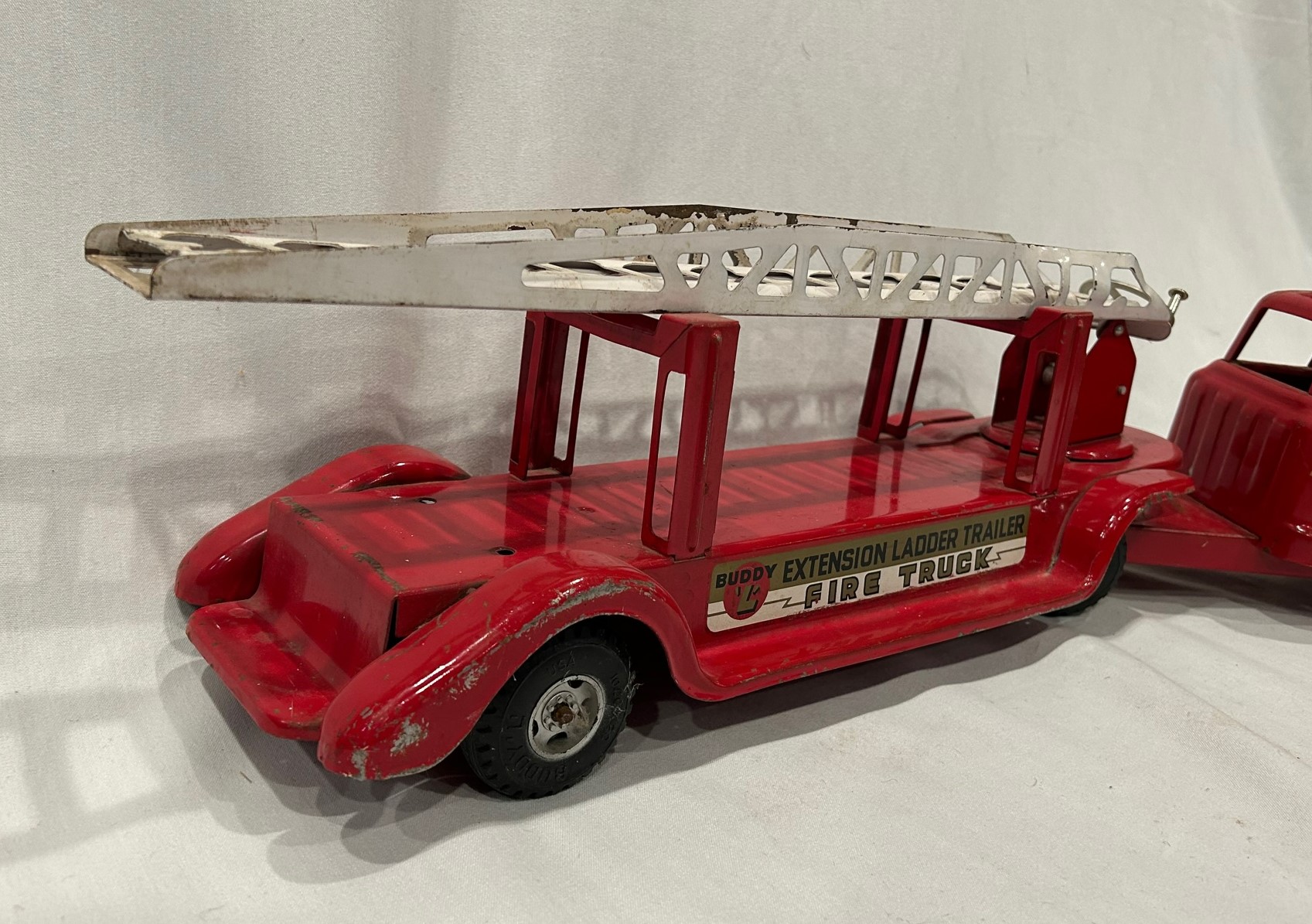 1950 S BUDDY L GMC FIRE TRUCK W EXTENSION Proxibid