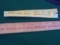 TWO VINTAGE SEED CORN ADVERTISING ITEMS-SOFT RULER & OVEN STICK RULER