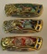 LOT OF (3) SINGLE BLADE WILD LIFE HUNTING KNIVES