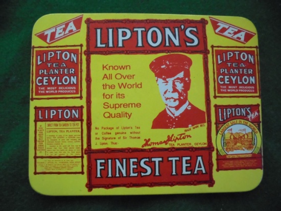 VINTAGE "LIPTON'S TEA" ADVERTISING SIGN OR HOT PLATE