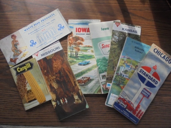 LOT WITH MAPS AND SOME MISC. PAPER ITEMS