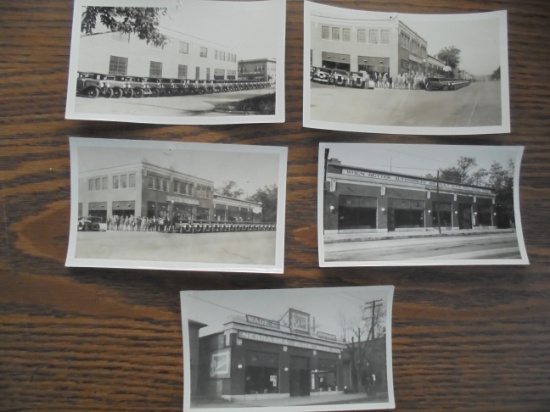 (5) 1928 POST CARD SIZED REAL PHOTO'S "SIOUX CITY IOWA BUICK DEALER"