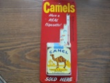 VINTAGE CAMEL CIGARETTE ADVERTISING SIGN/THERMOMETER-VERY NICE AND OLD