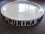 OLD FEEDING DISH WITH ADVERTISING 