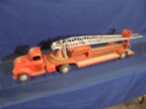 OLD TONKA PRESS STEEL TOY FIRE TRUCK 32 INCHES LONG