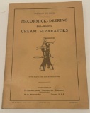McCORMICK-DEERING CREAM SEPARATOR INSTRUCTION BOOK