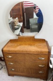 3 Drawer Water Fall Style Dresser w/ Mirror