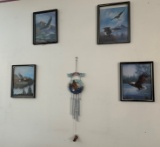 (4) Eagle Pictures & Eagle Wind Chime