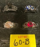 LOT OF (4) MISC. FASHION RINGS