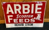 ARBIE SCOOTER FEEDS ADVERTISING SIGN