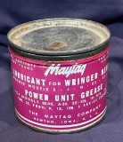 MAYTAG - LUBRICANT FOR WRINGER HEADS - ADVERTISING TIN