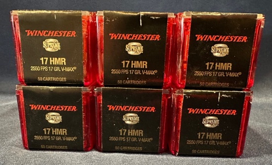 (6) Winchester Supreme .17 HMR