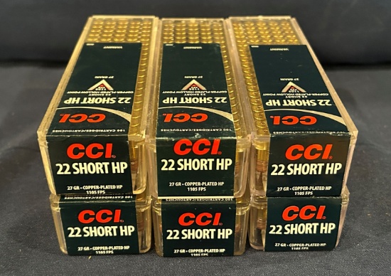 (6) Boxes of CCI .22 Short HP