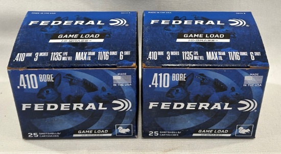 (2) Boxes of Federal .410 - 3" 6 Shot