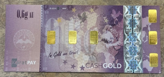 Karat Pay - Cash Gold -- 0.6 Gram Gold Bar