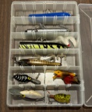 (8) Fishing Lures In Hard Plastic Case