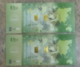 (2) Karat Pay - Cash Gold 0.2 Gram Gold Bars