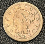 1846 United States Braided Hair Large Cent