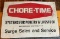 CHORE-TIME METAL ADVERTISING SIGN -- 36 INCHES BY 24 INCHES