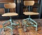 SET OF (2) SWIVEL CHAIRS WITH CASTOR WHEELS