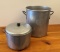 (2) STAINLESS STEEL POTS