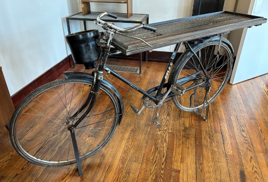 ATLAS BICYCLE MADE INTO SERVING TABLE