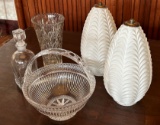 DECO LIGHT FIXTURES - GLASS BASKET - AND MORE