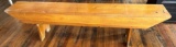 WOODEN PINE BENCH -- 6FT