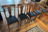 SET OF (5) OAK CHAIRS