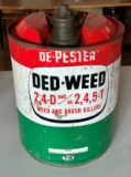 DED-WEED 24D VINTAGE 5 GALLON CAN