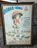 BORAX IS KING METAL SIGN - 23.5 INCHES BY 34.5 INCHES