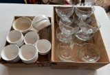 (2) BOXES OF GLASS WARE