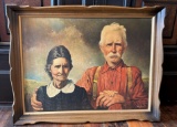 FRAMED PICTURE FEATURING FARMER & WIFE