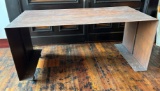 INDUSTRIAL METAL TABLE WITH CASTOR WHEELS