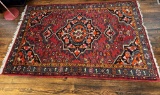 COLORFUL DINING ROOM RUG - 81 INCHES BY 53 INCHES